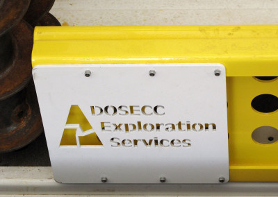 OEM nameplate for DOSECC Exploration Services, LLC.
