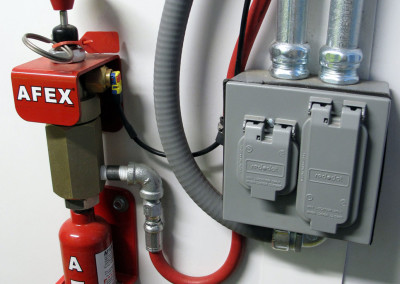 Automatic fire suppression system.