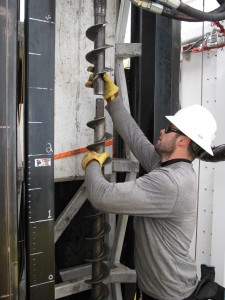 Matt joining up augers.